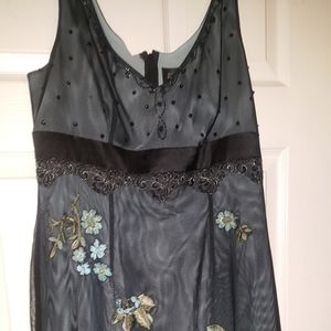 Aqua  blue and Black dress size 12
